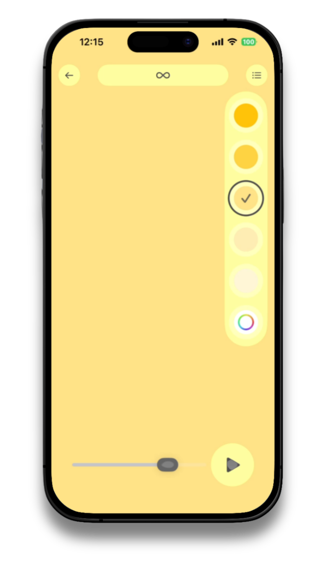 Super Sound Machine lamp mode screen